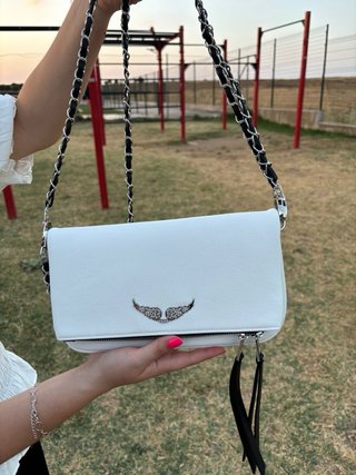 Bolso Zadig & Voltaire blanco con cadena