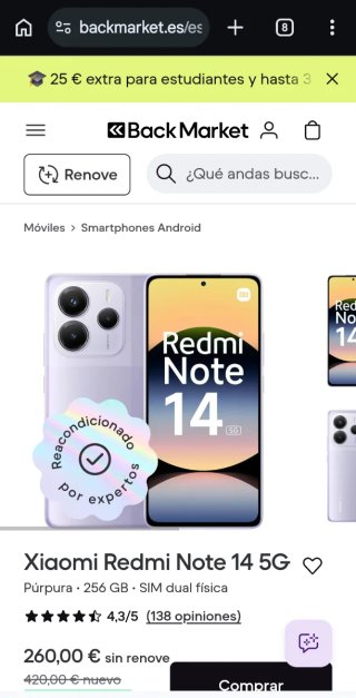 Xiaomi Redmi Note 14 5G (256g /8+4 ram)