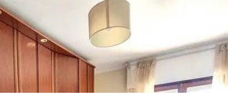 Lámpara de techo tela y madera
