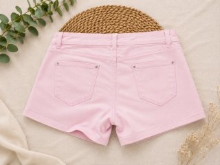 Shorts vaqueros color rosa talla S
