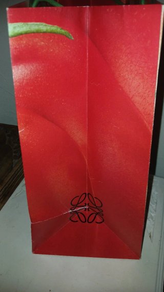 Bolsa de papel Loewe original tomate