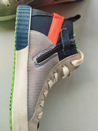 Zapatillas Geox altas beige y verde