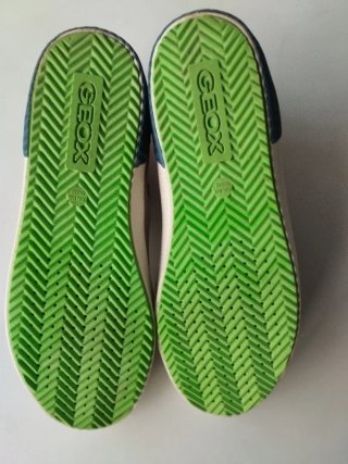 Zapatillas Geox altas beige y verde