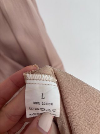 Vestido beige midi mujer