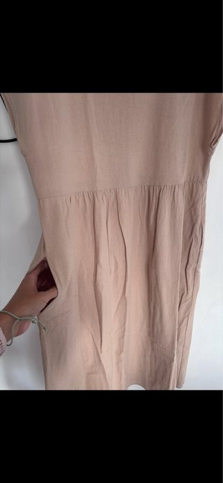 Vestido beige midi mujer