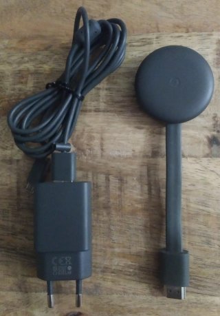 Google Chromecast + Cargador