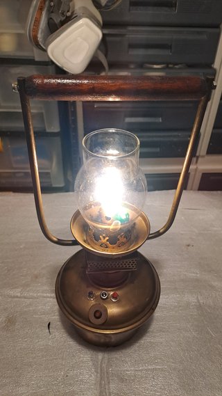 Lampada Minerario Vintage Ottone, Cordless