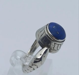 Anillo Plata 925 Étnico Lapislázuli