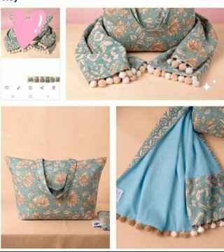 Conjunto bolso y pareo estampado