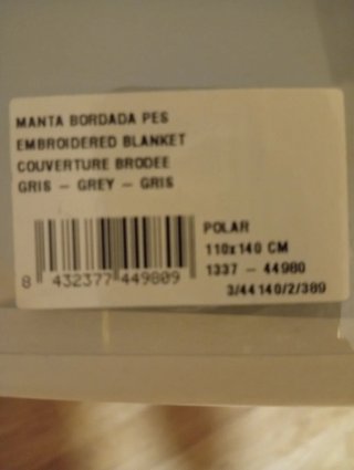 Manta polar para cuna con oso y estrella.