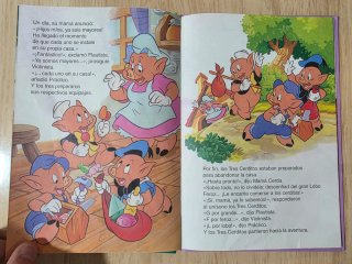 Clásico cuento Disney. "Los 3 cercditos".Salvat.