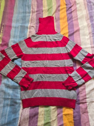 Jersey Zara rayas cuello alto talla L