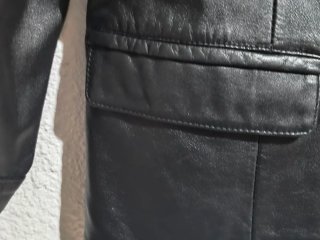 Blazer de cuero negro