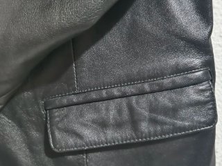 Blazer de cuero negro