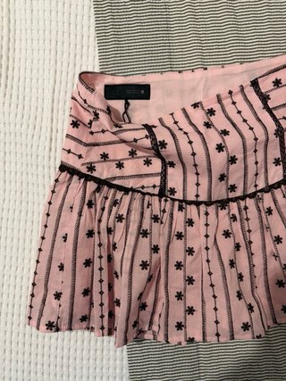 Falda-pantalón Zara rosa