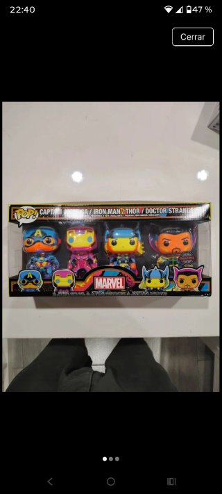 Funko Pop Marvel Set Capitán América, Iron Man, Th