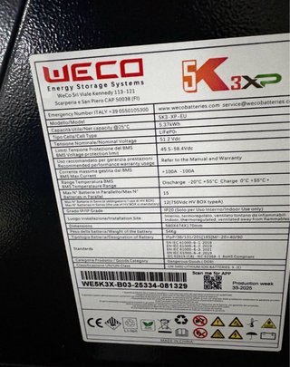 Batería LifePO4 5.3Kw 48V