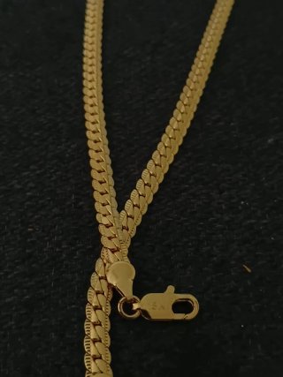 Cadena plata bañada en oro 18K