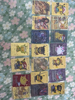 Cartas Pokémon Doradas Metálicas