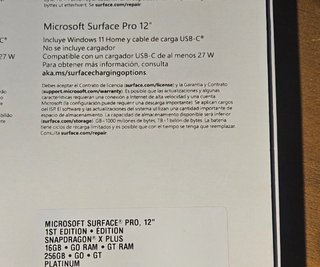 MICROSOFT SURFACE PRO 12" 256GB PLATA 16 RAM