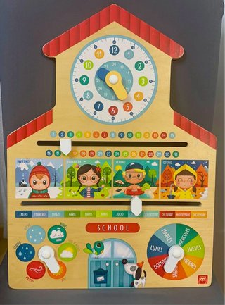 Juego de madera educativo calendario