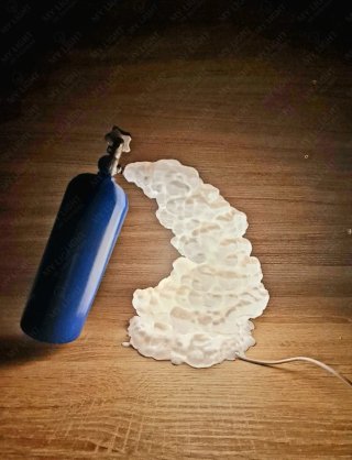 Lámpara LED Botella NOS - Efecto Humo Nitro