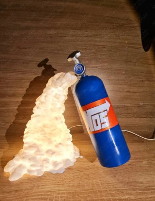 Lámpara LED Botella NOS - Efecto Humo Nitro
