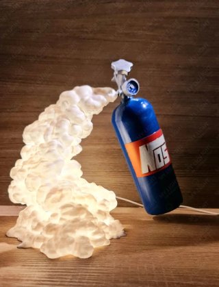 Lámpara LED Botella NOS - Efecto Humo Nitro
