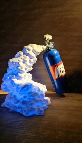 Lámpara LED Botella NOS - Efecto Humo Nitro