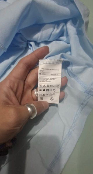 United Colors of Benetton Camiseta Azul Manga Cort