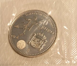 Lote 5 Monedas Plata 20€ Campeones 2010