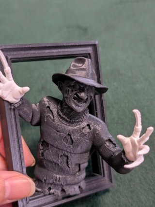 Cuadro Freddy Krueger 3D Marco