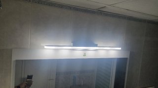 Espejo Baño 100cm LED 6 Focos + Balda