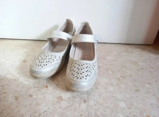 Merceditas Amarpies plateadas talla 38