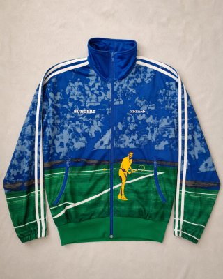 Adidas Giacca Track Blu/Verde Taglia M