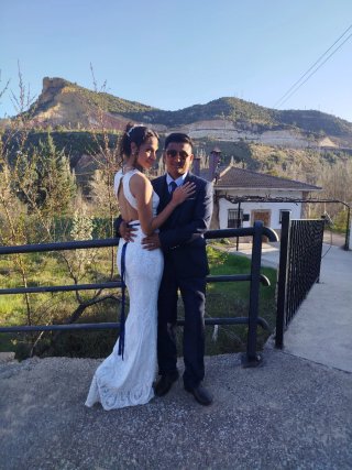 Vestido de Novia Blanco con Etiqueta