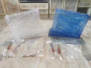 Carcasas Nintendo Wii transparentes y azules