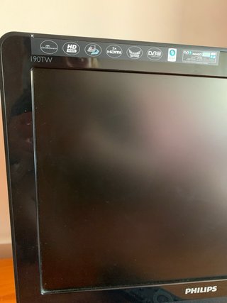 Monitor TV Philips 190TW Negro