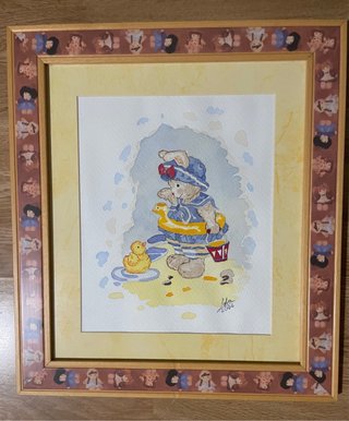 Cuadro infantil acuarela 37x42cm
