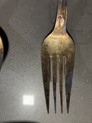 Cucharon y Tenedor Antiguos Metal