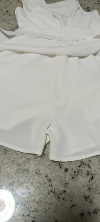 Mono blanco volantes talla única