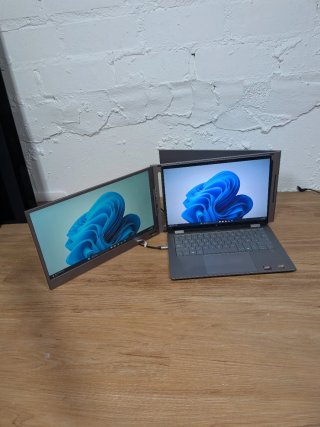 Triplo schermo portatile con doppio monitor da 15,6"