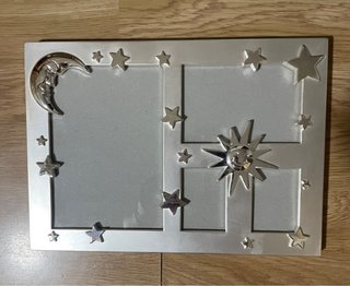 Marco fotos plata infantil luna y estrellas