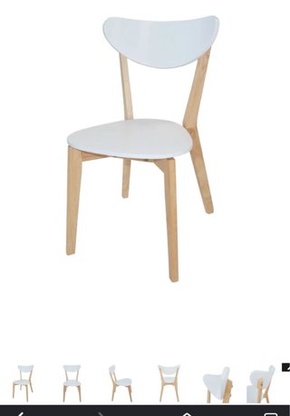 Silla blanca comedor todo madera
