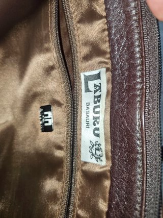 Bolso de piel marrón Laburu