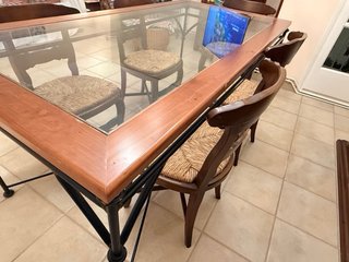 Mesa 170x85 y 6 sillas madera