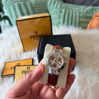 Orologio Fendi Donna Pelle Marrone Argento