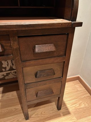 Escritorio bureau madera con persiana