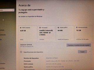 Ordenador portatil HP 250 G3 SSD Batería Nueva