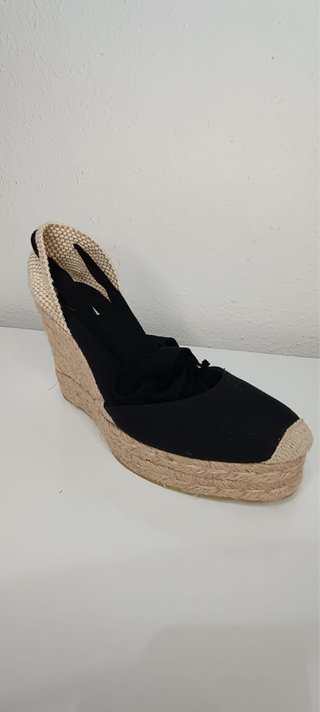 Cuñas Esparto Pull&Bear Talla 39 Negras